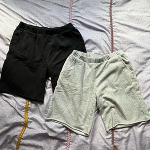 Black and Gray Lounge Shorts